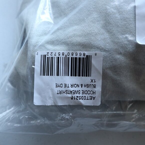 NEW  AFRM Tie Dye Crop Hoodie / blush - noir size 1X - Picture 11 of 11